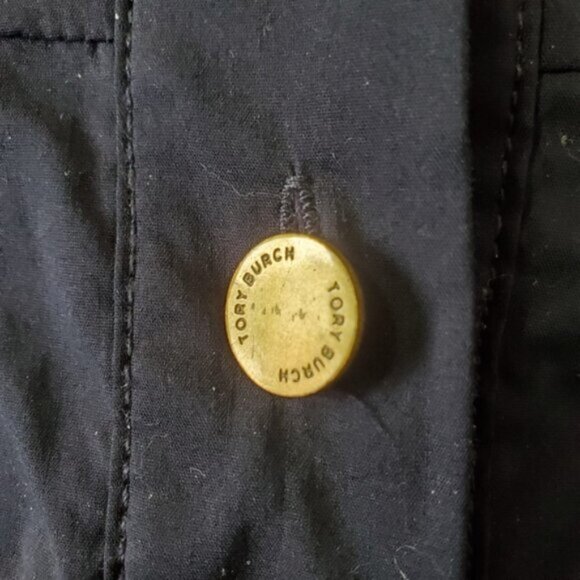 Tory Burch Blythe Cotton A-Line Feminine Poplin Shirt Dress Navy 12 - Picture 4 of 7